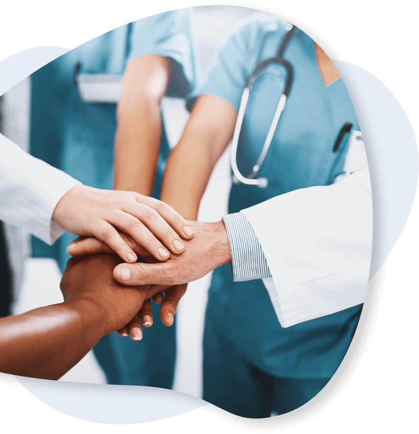 orthopedic specialists talking to patient