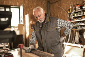 Old man Suffering with Back pain